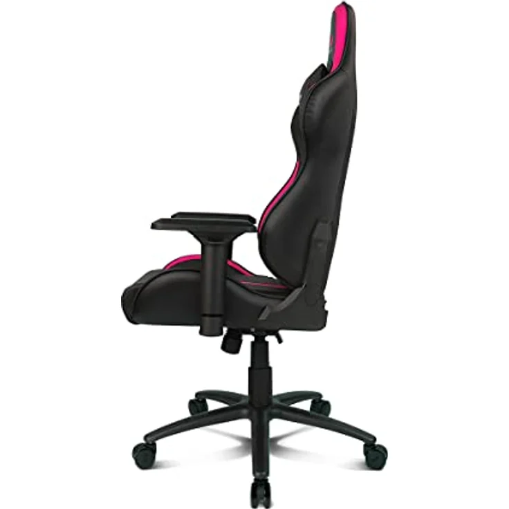 DRIFT GAMING DR350 – Ergonomischer Profi-Gaming-Stuhl mit 4D-Armlehnen, Lenden- und Nackenkissen, 135° neigbar, Leise Rollen, Schwarz-Rosa – Bild 6