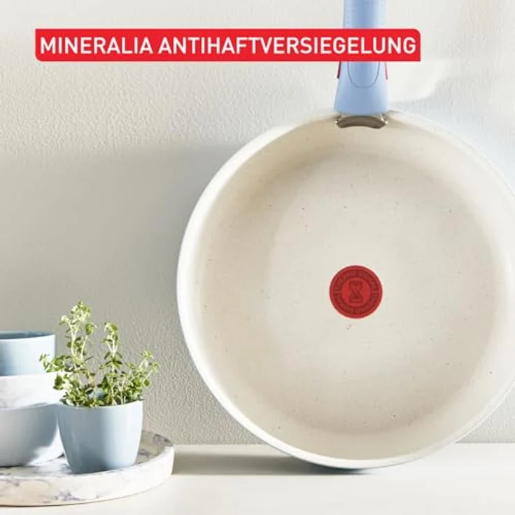 Tefal Ingenio Serenity Kochgeschirr-Set 11-teilig, Mineralia Antihaftversiegelung, platzsparend, stapelbar, für alle Herdarten, spülmaschinengeeignet, Calm Blue, L827SB04 – Bild 7