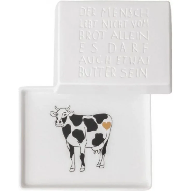 Räder Butterdose Der Mensch Lebt Nicht 14,5x11,5x5,5 cm