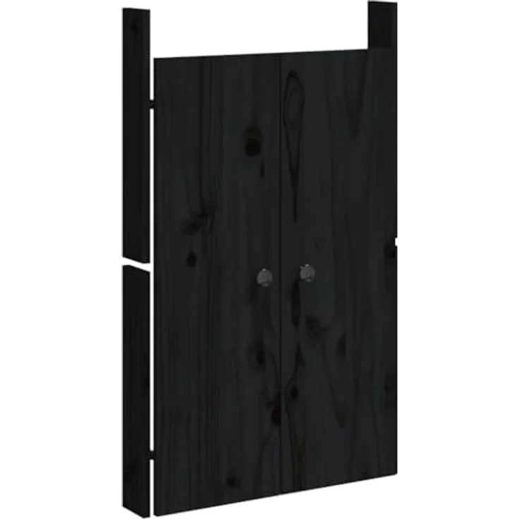Türen für Outdoor-Küche 2 Stk. Schwarz 50 x 9 x 82 cm Kiefernholz 832362 – Bild 6