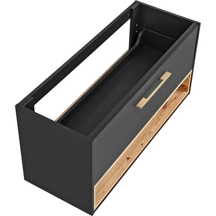 Waschtischunterschrank 120 cm BOLOGNA-56 in anthrazit mit Artisan Eiche Nb, B/H/T: ca. 120/57/46 cm – Bild 2