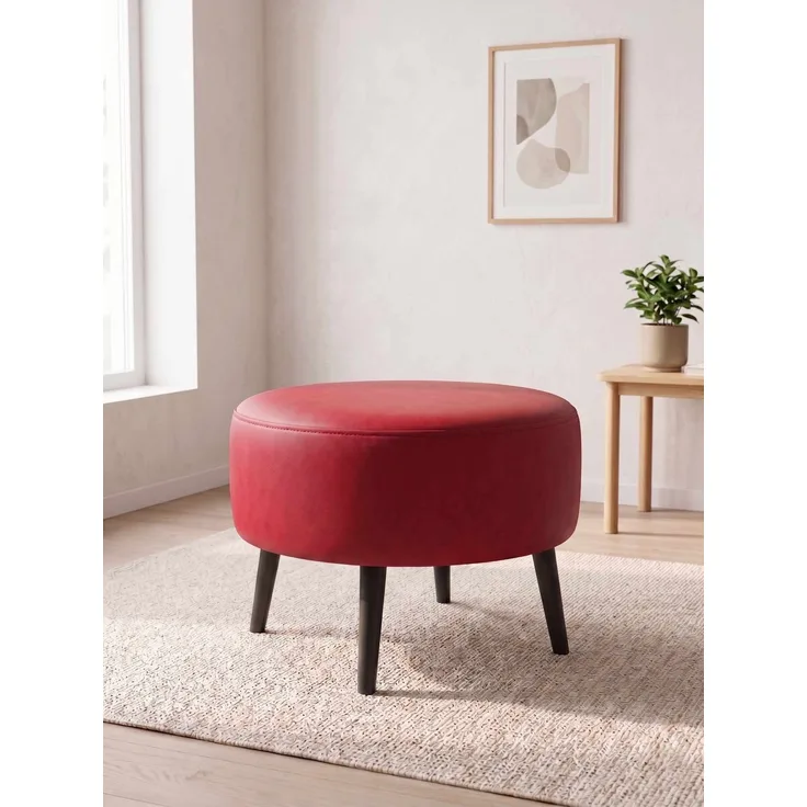 Hanah Home 'Az-Ovl-02-Syh - Red' Pouffe, Rot, 60 x 42 x 60 cm