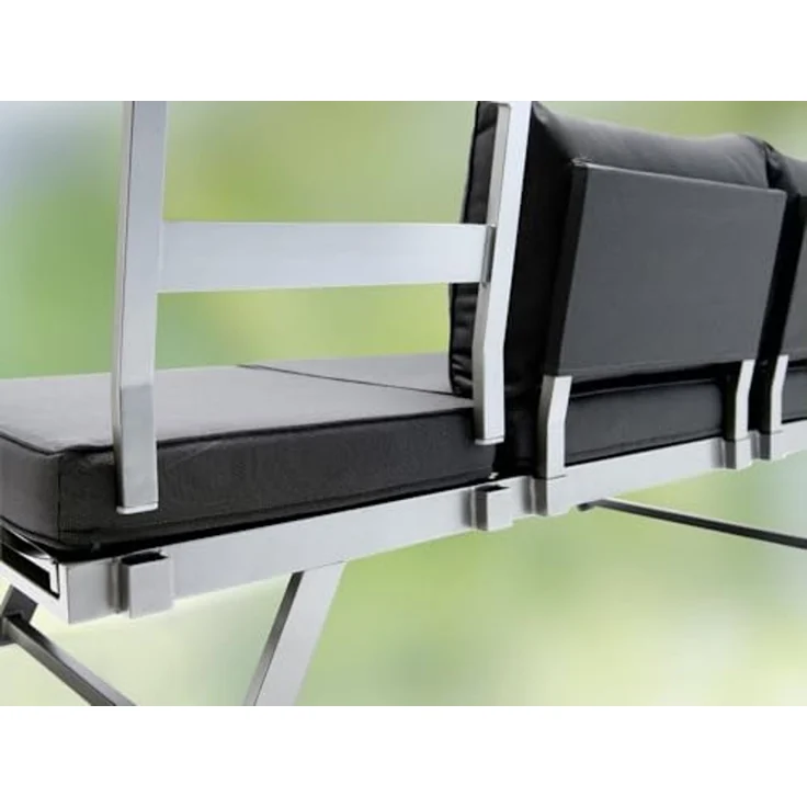 Sieger Auckland Lounge/Liege mit Polyesterbeschichtung, Aluminium Weiß 204 x 81 x 72 cm – Bild 5