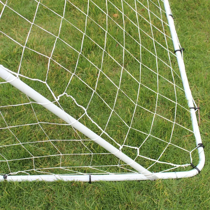 LVHOM Fußballtor 244x152 cm, klappbares Trainingstor aus Stahl, Jugendfußballtor mit Bodenankern für Garten, Weiß & Blau – Bild 4