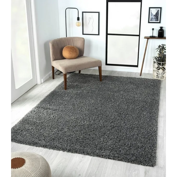 Myflair Möbel & Accessoires Hochflor-Teppich My Shaggy, rechteckig, Höhe: 37 mm, Shaggy, Uni-Farben, leicht glänzend, Microfaser, extra flauschig