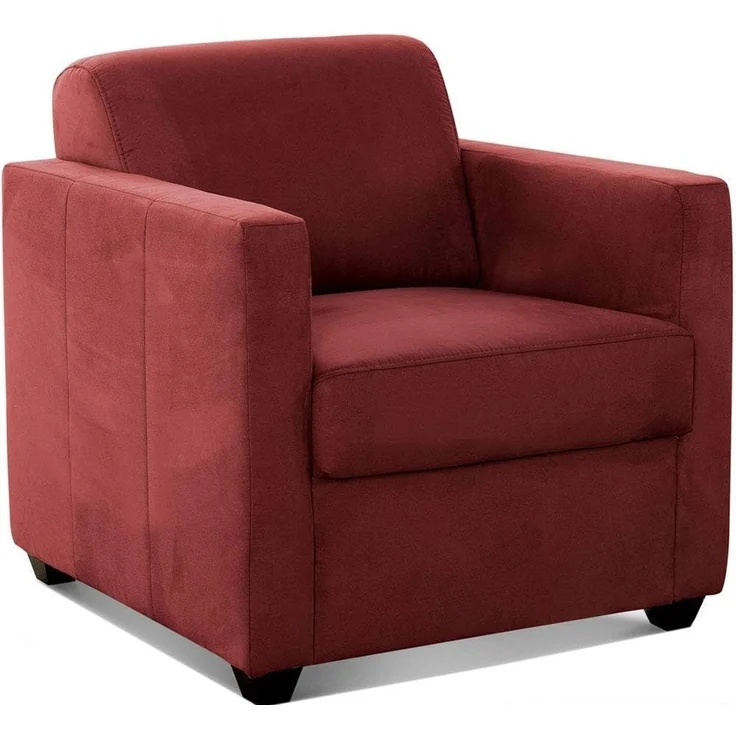 Cavadore Sessel Camerus mit Federkern / Polstersessel im trendigem Design / 78 x 80 x 83 / Mikrofaser: bordeaux