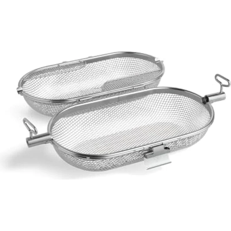 BURNHARD® Drehspieß-Set für Gasgrill, 2-teilig, 4 W Elektromotor, 2 U/Min, Edelstahl-Grillkorb, Sechskant-Stangen, automatischer Richtungswechsel, spülmaschinenfest – EARL Serie - Multi-Color - #945784 – Bild 5