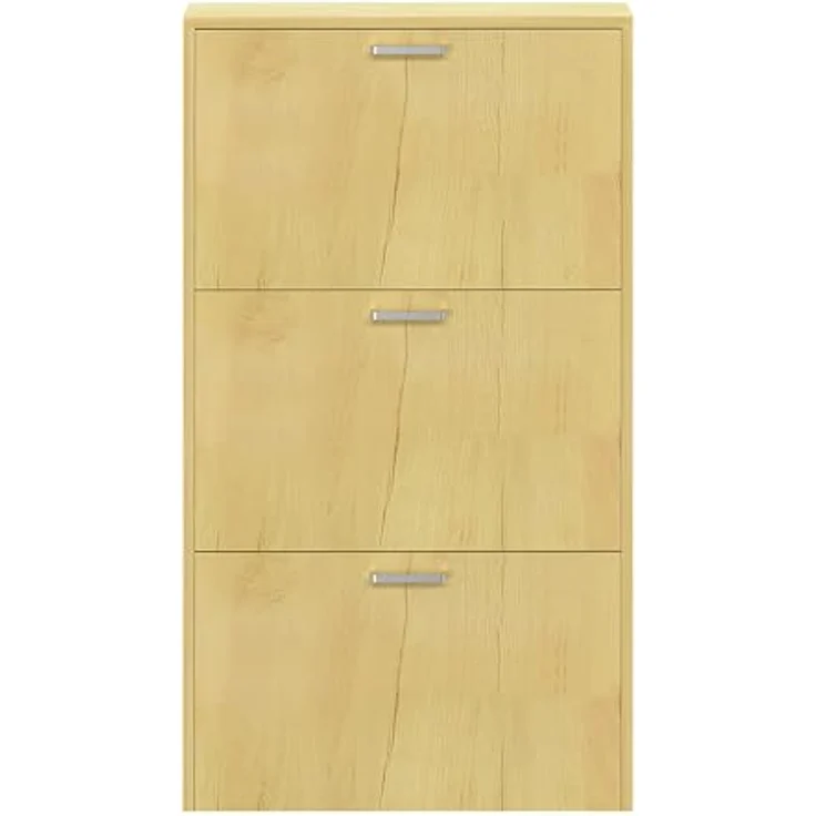 MID.YOU Schuhschrank Sulos, Honigeiche, Kunststoff, stehend, 50x108x17 cm, Schuhaufbewahrung – Bild 4