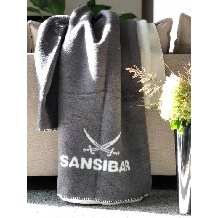 Sansibar 'Doubleface' Wohndecke, Baumwollmischgewebe anthrazit, 150 x 200 – Bild 5