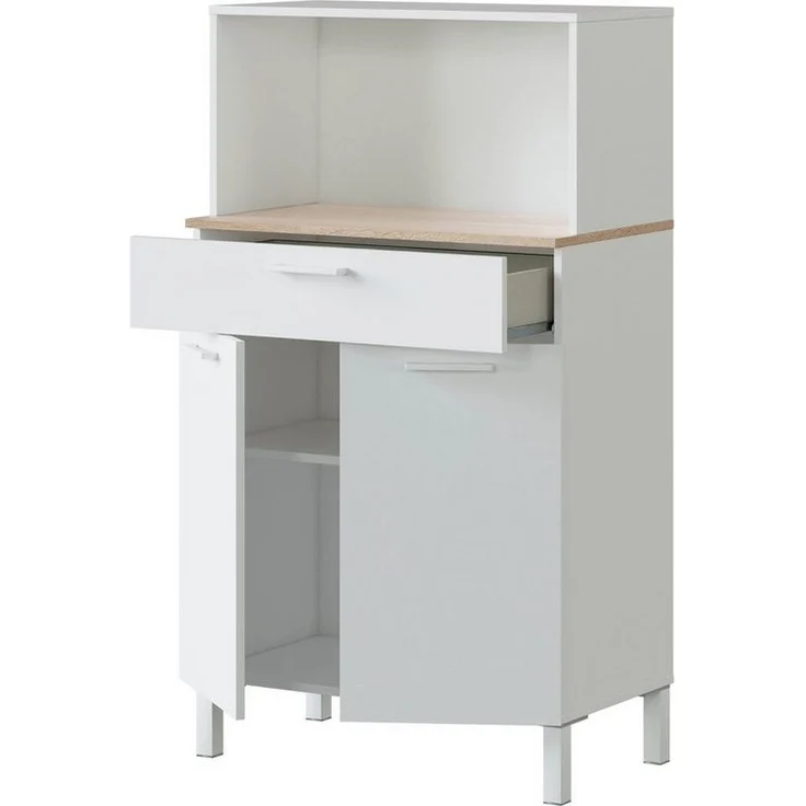 habeig Küchenbuffet Küchenschrank, Singleküche, Mehrzweckschrank, weiß, gross Tiefe ca. 40 cm – Bild 3