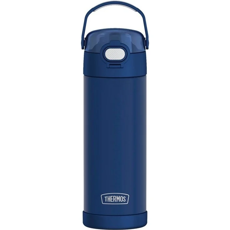 THERMOS Isolierflasche FUNTAINER Water Bottle, doppelwandiger Edelstahl, spülmaschinenfest, 0,47l, 12h kalt, mit dichschließendem Push Button Lid – Bild 4