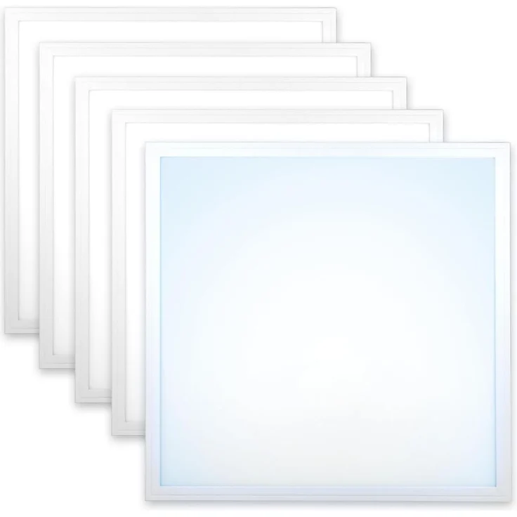 5x LED Panel 62x62 Tageslichtweiß 6000K 40W Slim Design Alu PLe2.2 – Bild 1