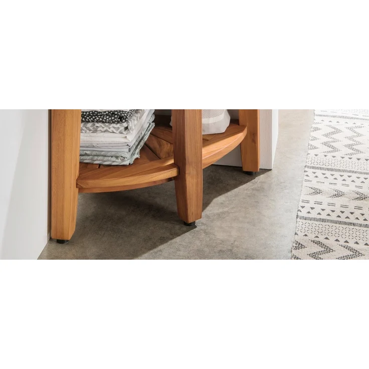 Destiny Ablageelement »SPA & LIVING«, Eckregal halbrund 40x40x44,5 cm, Teak – Bild 2