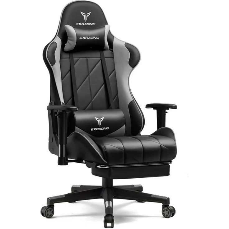 GTPLAYER Gaming-Stuhl Stoff, Racing Gamer Stuhl, Ergonomischer Gaming Sessel Gaming Chair, Schreibtischstuhl, Federsitzkissen mit Fußstütze – Bild 4