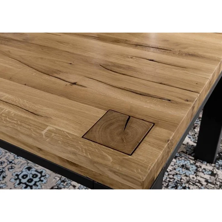 Esstisch Wildeiche 200x100x76 natur geölt VILLANDERS #119 – Bild 5