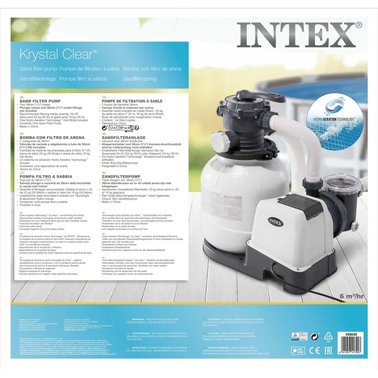 Intex Sandfilterpumpe Krystal Clear 26646GS 7,9 m³/h 3202838 – Bild 5