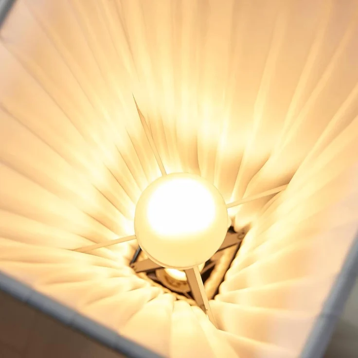 Lindby Stehlampe Janno, Weiß IP20, 2 x 60 W – Bild 7