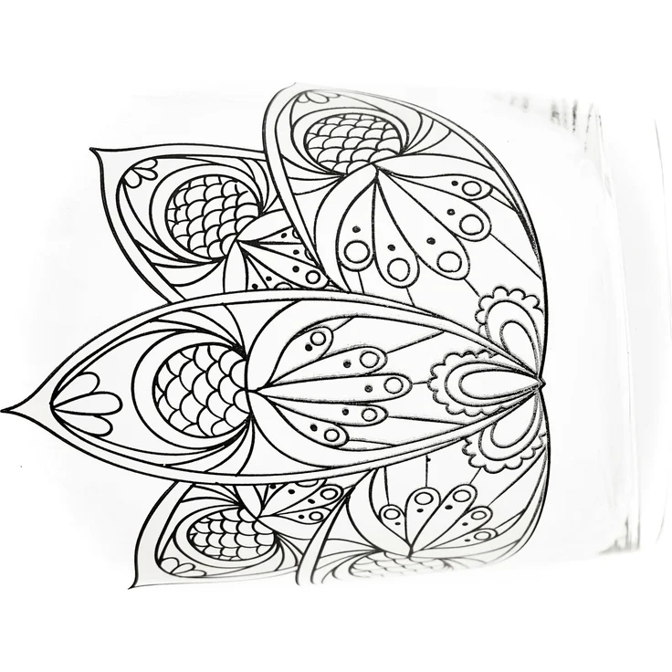 Pasabahce Mandala 1 Stück Stift Halter Organizer aus Glas mit Mandala design – Bild 3