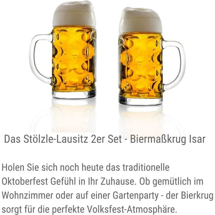 Stölzle Oberglas ISAR Bierkrug 0,5 l 6er Set – Bild 6