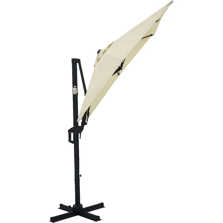 Gardissimo DAVID Alu Ampelschirm 210x210cm Pendelschirm UV50+ natur – Bild 3