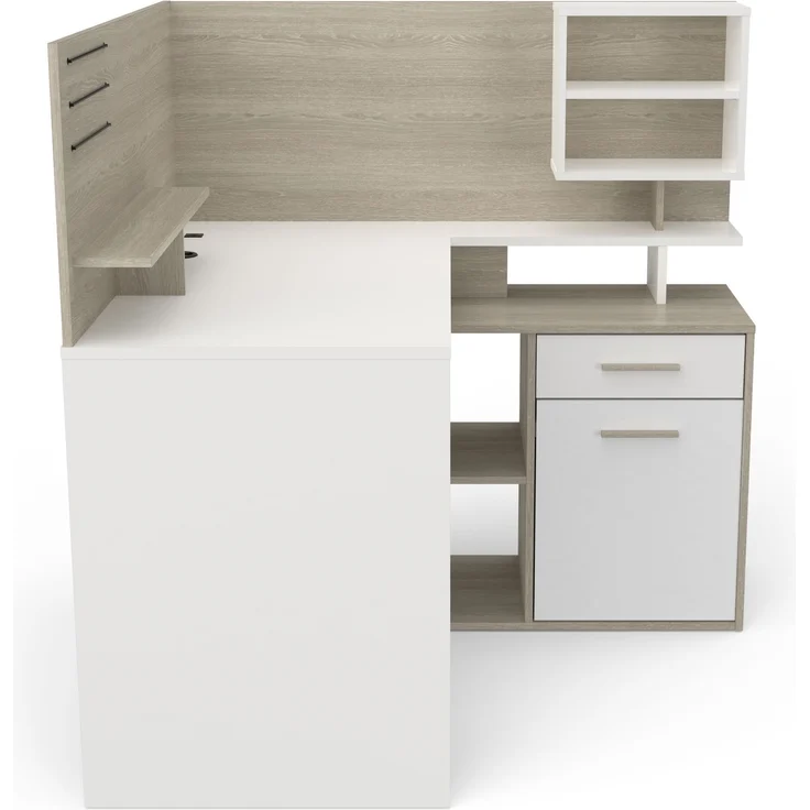 Eckschreibtisch >MALICIA< in Kronberg Eiche - 121,5x119,6x116,2cm (BxHxT) – Bild 4