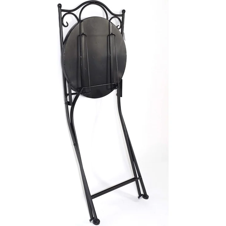 Kobolo 4-Fußstuhl Klappstuhl aus Metall in grau 88cm (Mosaik, 1 St) – Bild 6