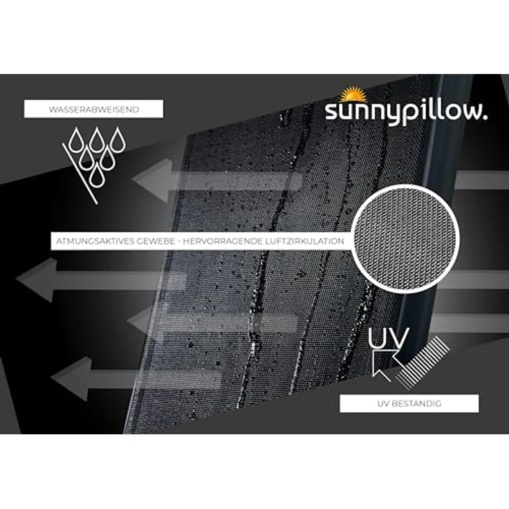 sunnypillow Gartenstuhl Nidriglehner 100x50 cm Klappstuhl für Garten Balkon Terrassen – Bild 5