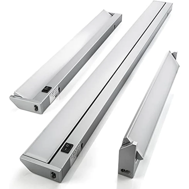 SO-TECH® LED Unterbauleuchte Alessia, schwenkbare Anbauleuchte mit diffuser Scheibe und Schalter, 10W, 580 mm, Verbindungskabel inklusive – Bild 2