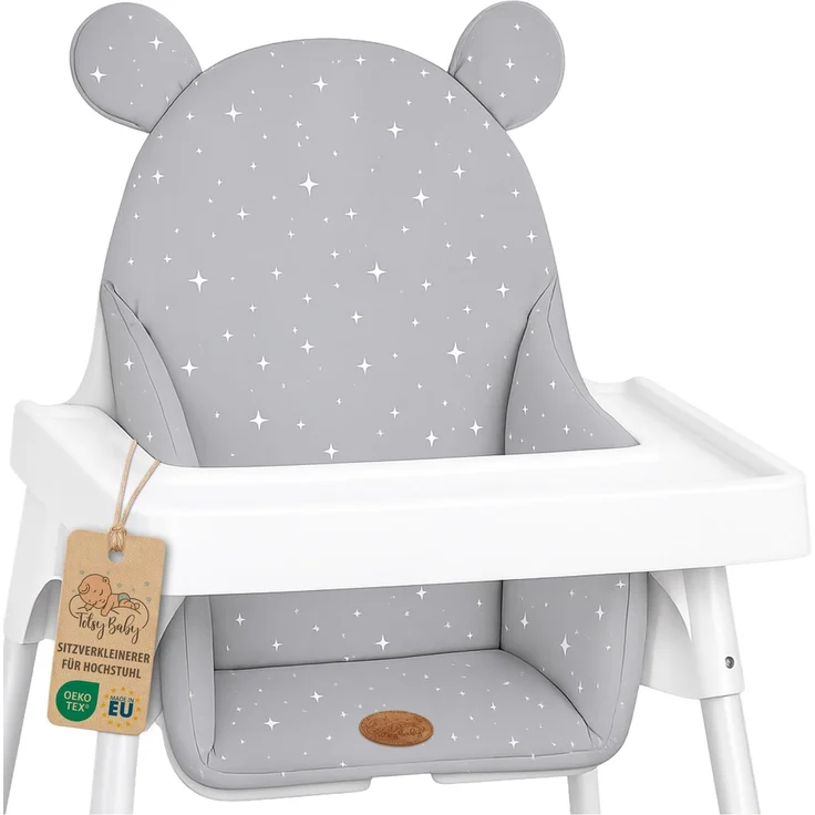 Sitzkissen für Hochstuhl faltbar Sitzverkleinerer – Baby Kissen Sitzauflage Stützkissen für Ikea Antilop Kinderstuhl und Babystuhl – handgemacht wasserabweisend Galaxie