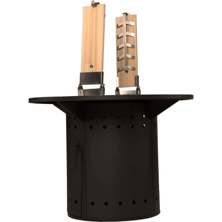 Meateor Räucherbrett BLACK FRIDAY ANGEBOT Lachsplanke, Lachsbrett, Flammlachsbrett 2er-Set, (Set, 2-St, 2x Lachsbrett mit Halterung), Edelstahl Halterung, passend zu vielen handelsüblichen Grills – Bild 3