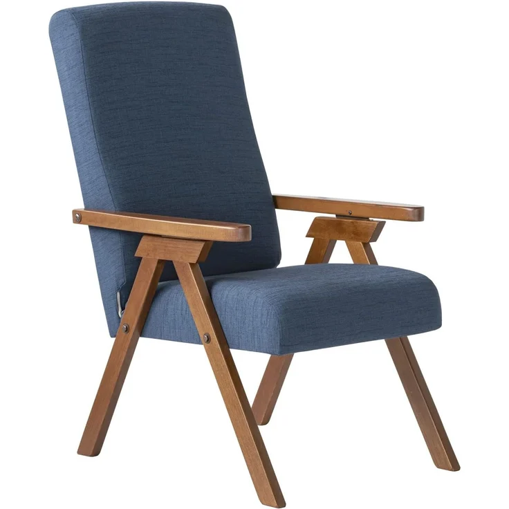 ESSEGI SRL Flamme Sessel, Buche, blau, Large – Bild 1