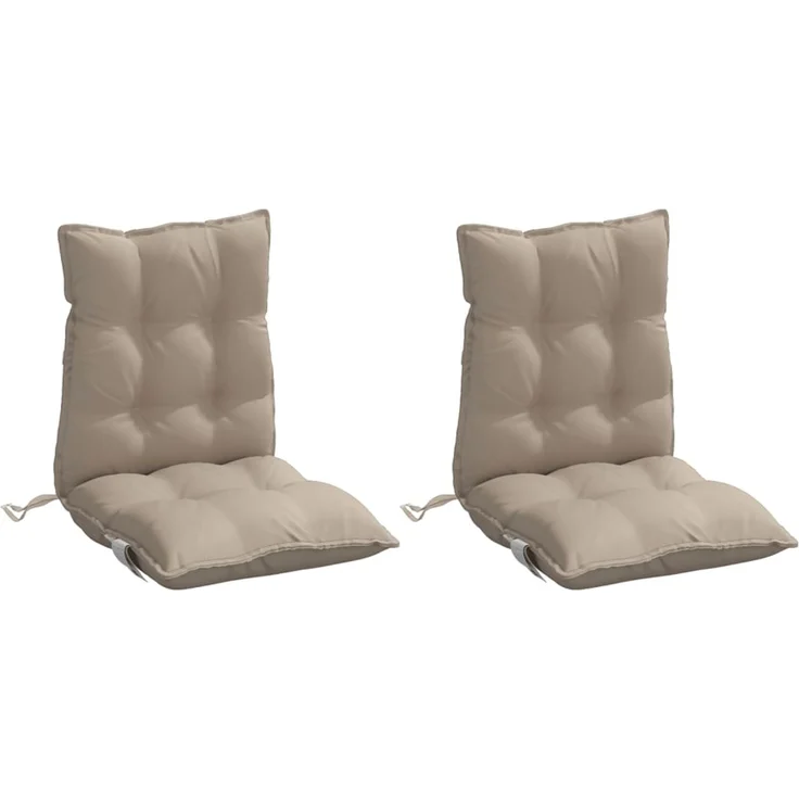 vidaXL Niedriglehner-Auflagen 2 Stk. Taupe Oxford-Gewebe 377695 – Bild 3