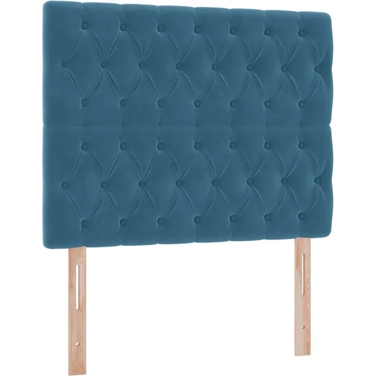 vidaXL Aufbewahrungsbett mit Matratze Dunkelblau 120 x 200 cm Samt 3372085 – Bild 9