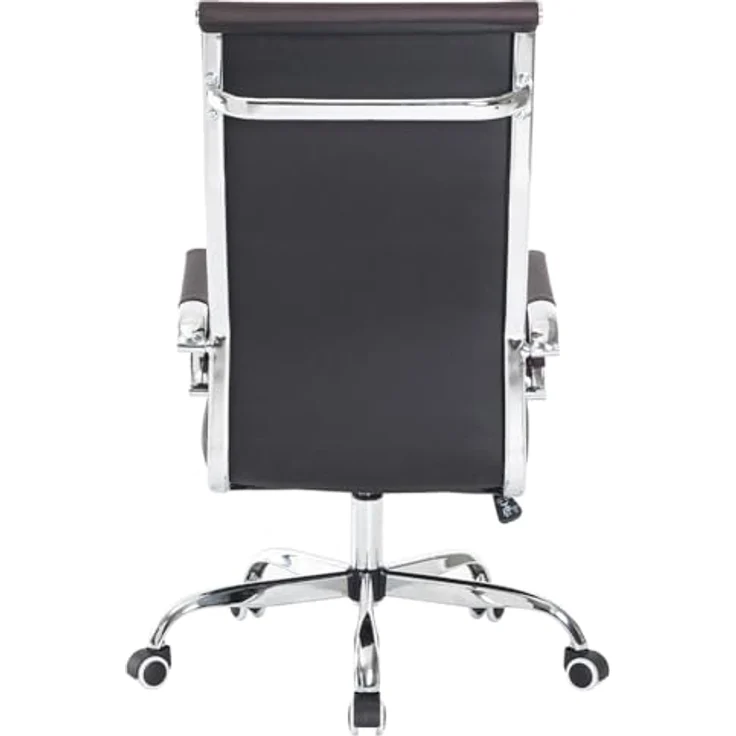 BAKAJI bürostuhl, Stahl, PU-Leder, braun, 65x109-119 cm – Bild 5