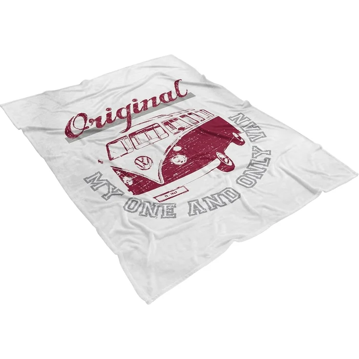 Wohndecke VW Volkswagen Decke Bulli T1 My One and Only 130x170 cm Kuscheldecke, BERONAGE, passend zur Bettwäsche, ideal für Sofa, Couch, Bett, Auto – Bild 4