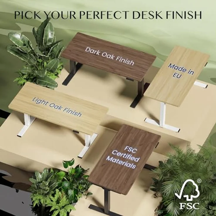 FLEXISPOT Höhenverstellbarer Schreibtisch mit 2 Motoren & 25MM EINTEILIGER Tischplatte 140x80 cm, Ergonomischer Bürotisch Elektrisch mit Kabelmanagement, Memory Funktion & Höhenanzeige – Bild 12