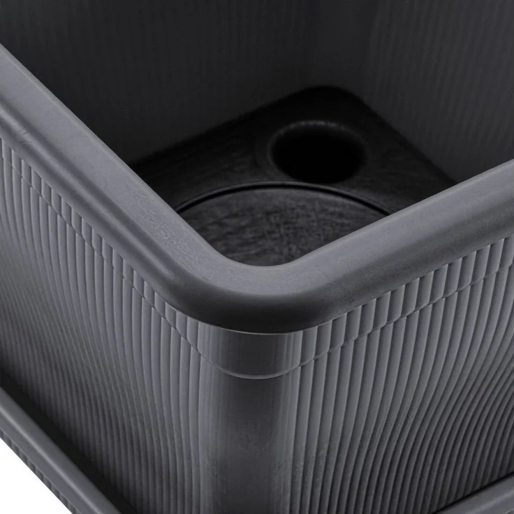BURI Pflanzkübel XXL Pflanzkübel 60x60 Blumentopf Wasserspeicher Blumenkübel grau 70 L – Bild 2