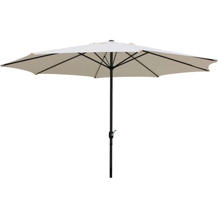 Gardissimo NEW SUNNY Sonnenschirm Ø 400cm Gartenschirm Kurbelschirm natur