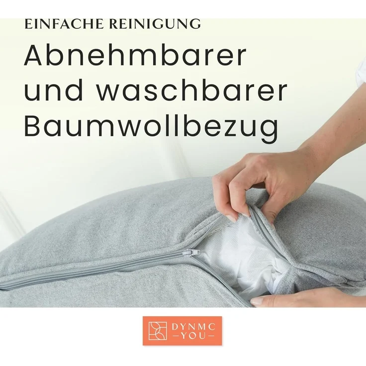 DYNMC you Sofakissen mit Füllung und Bezug - 2er Set mit Viel Füllung, Rückenkissen mit Baumwoll-Bezug - Bequeme Dekokissen – Bild 2