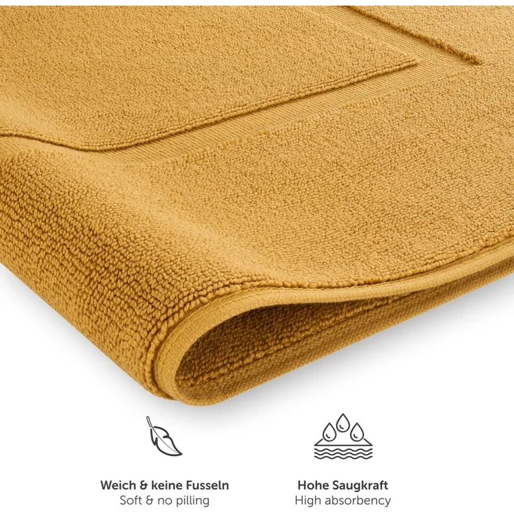 Blumtal Badematte Premium Frottier, schnell trocknend, strapazierfähig, Baumwolle, Rechteckig, 2. St, waschbarer Badvorleger 50x80 cm, saugstark & weich – Bild 4