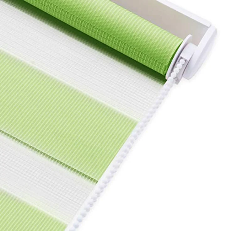 Deswell Doppelrollo Klemmfix ohne Bohren Grün B60 x H130 cm (Stoffbreite 56cm) Rollos für Fenster ohne Bohren für Fenster mit Lichtdurchlässig & Verdunkelnd/Höhe Stufenlos Verstellbar – Bild 10