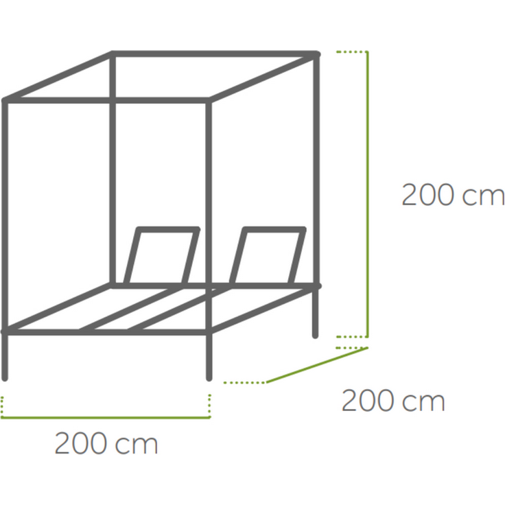 Cubico Daybed grau TextileneAluminium – Bild 2