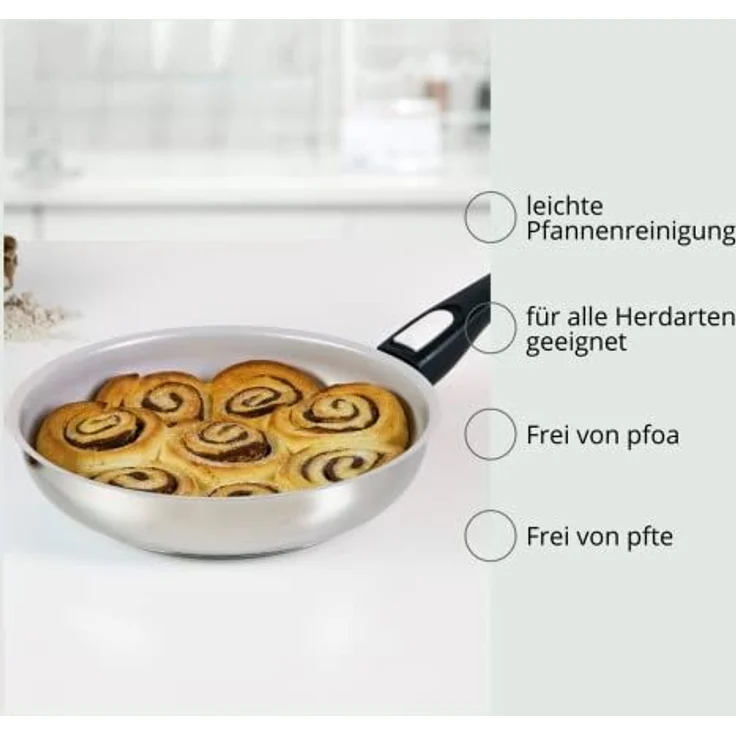 Genius Bratpfanne Cerafit Steel Pfanne 20 cm, Aluminium (1 Bratpfanne), für alle Herdarten, abnehmbarer Griff – Bild 6
