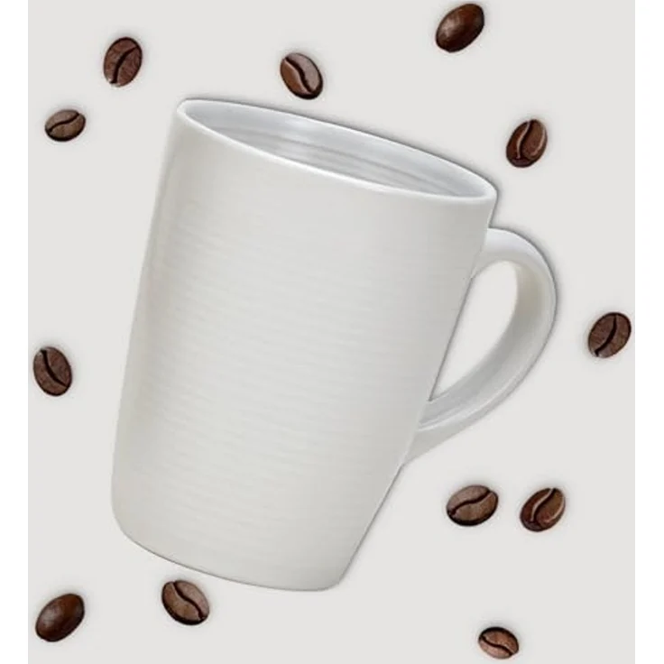 matches21 HOME & HOBBY Tasse Kaffeetassen 4er Set Steingut einfarbig matt metallic Unifarben, 4-tlg, Keramik, Tee Kaffee-Becher, modern, weiss beige grau schwarz, 300 ml – Bild 4