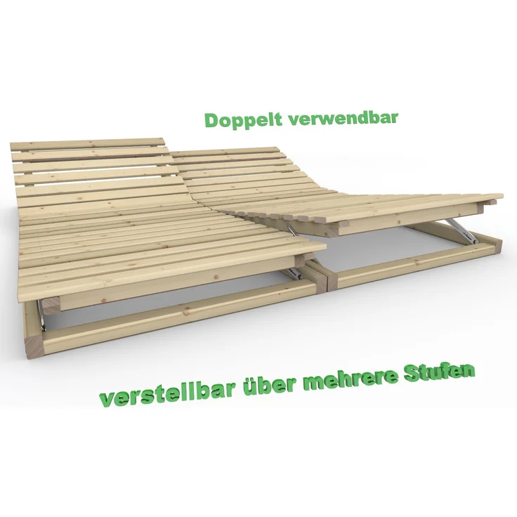Ergonomischer Holzrahmen Kopf- und Fußteil verstellbar ''Ergo-Eva'' 80 190 Fichte – Bild 7