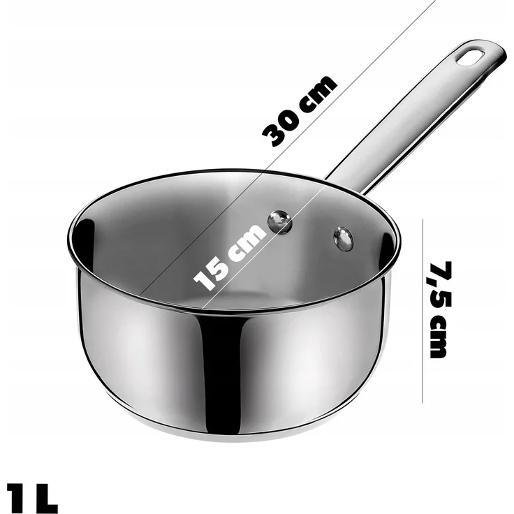 KADAX Topf Kochtopf 1L Induktion Stahl Gas Stahl 14cm – Bild 2
