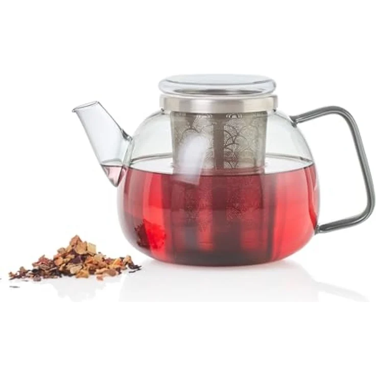 Adhoc Yuna Teekanne 1,2 l Glas / Edelstahl – Bild 1