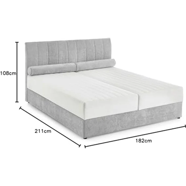 ATLANTIC home collection Boxbett ALISIA, mit Taschenfederkern, Bettkasten und Kissenrolle im Originalbezug – Bild 4