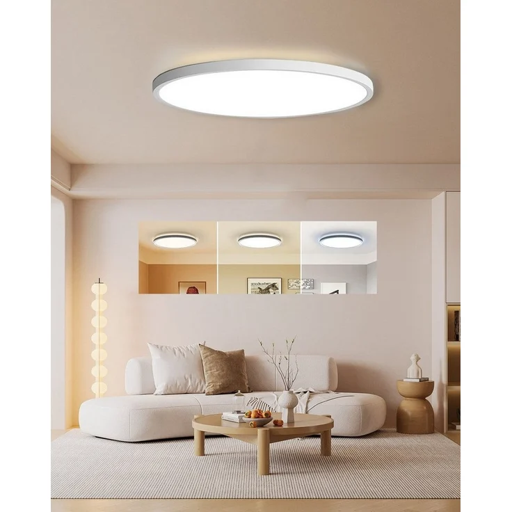 OYLCDI Deckenleuchten LED Deckenlampe Ø37cm Dimmbar, Küchen-Schlaflampe Bad Flur, Wohnzimmer, LED fest integriert, 3000-6000K, 2W, Bad-Leuchte Lampe Flur inkl Leuchtmittel – Bild 5