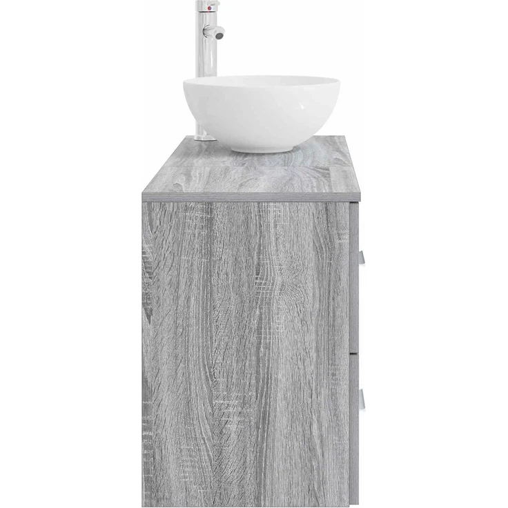 vidaXL Badezimmerschrank-Set 2 stk. Grau Sonoma 79,5 x 35 x 80 cm 3403949 – Bild 4